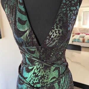 Elegant Green and Black Jumpsuit